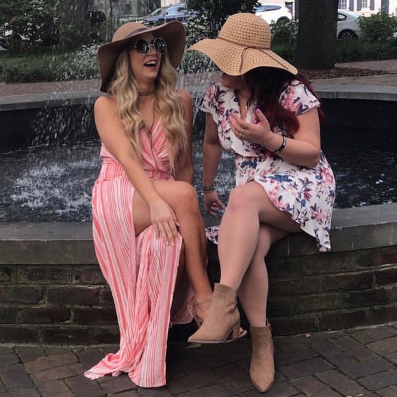 TOBI Annabel Coral Striped Jumpsuit - Picture 3 of 6